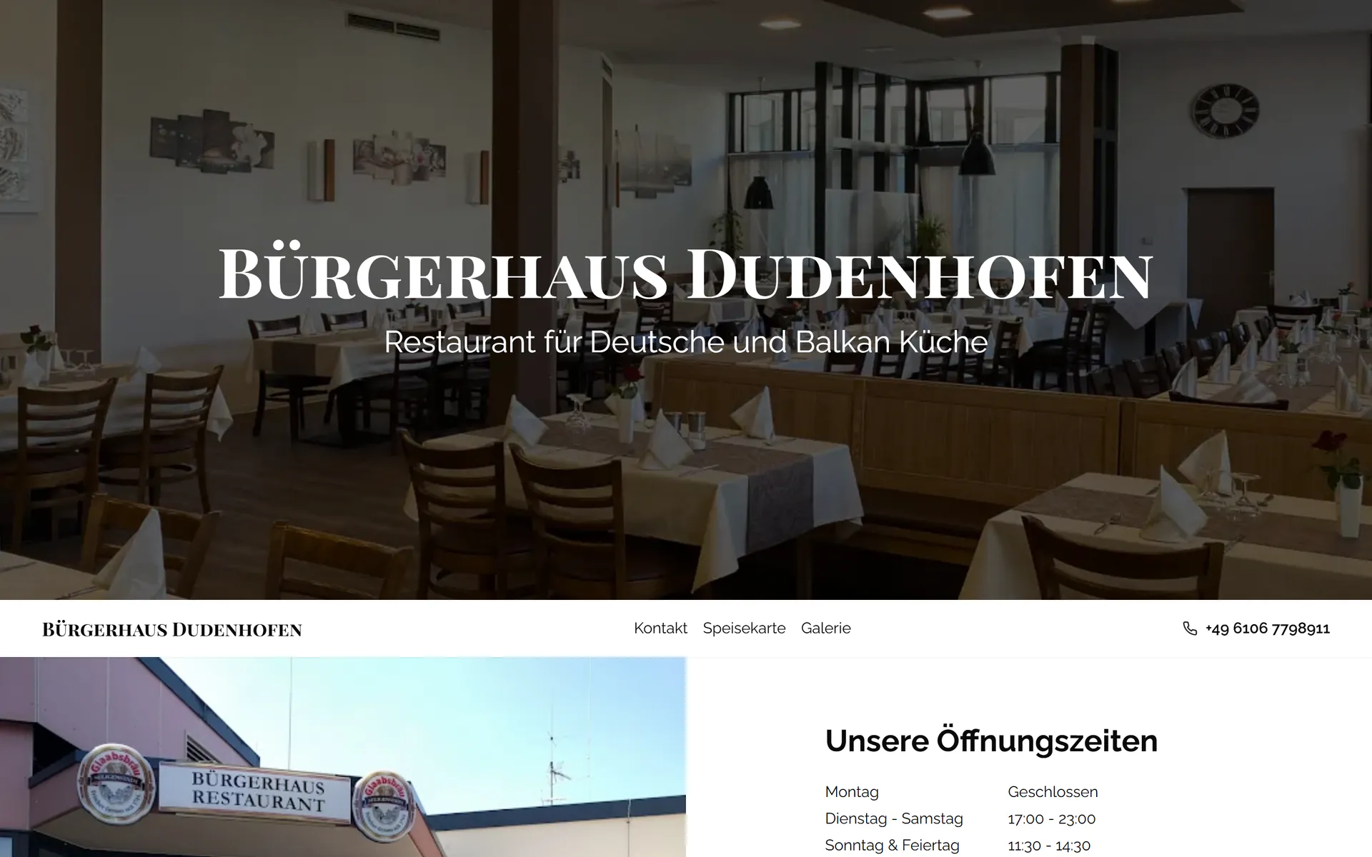 Website von Bürgerhaus Dudenhofen auf Laptop und Smartphone